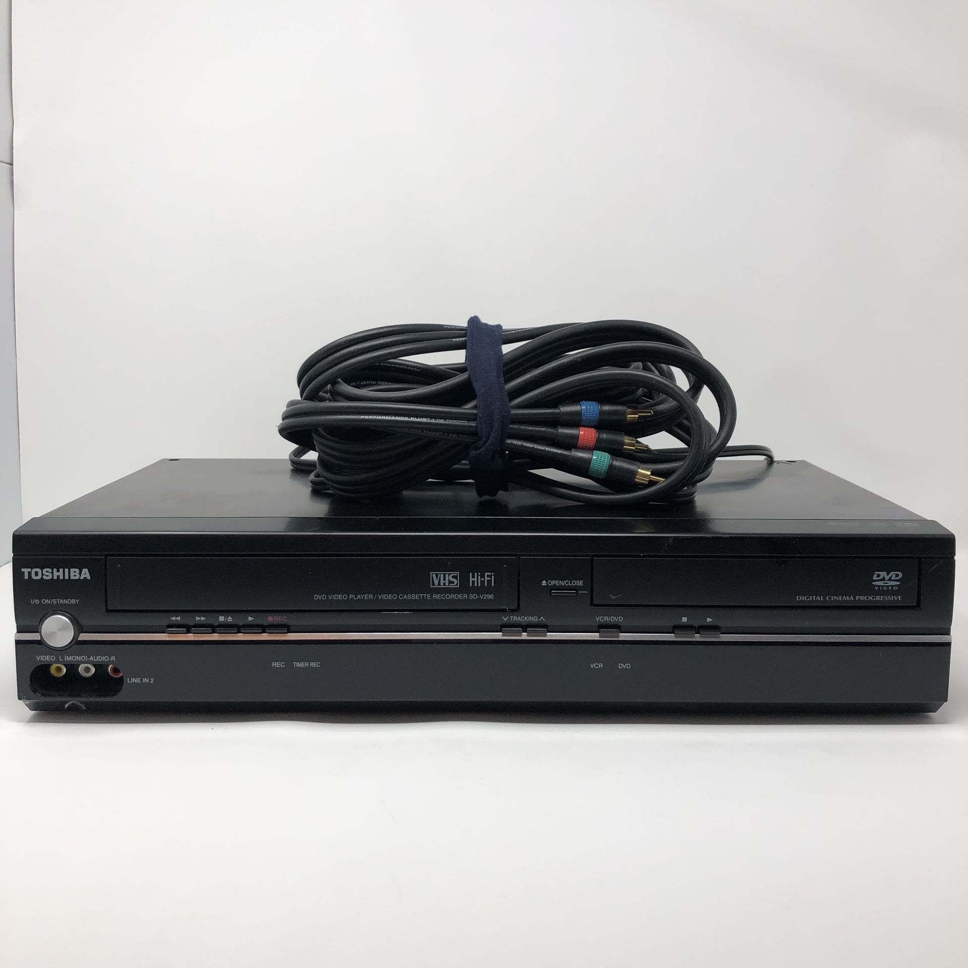 Toshiba SD-V296 Tunerless DVD VCR PLAYER with MONSTER CABLES included