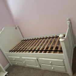 Pottery barn bed frame and Small Book Shelf