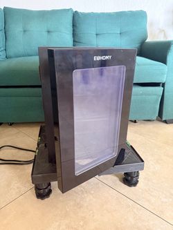 Euhomy Mini Fridge with Glass Door