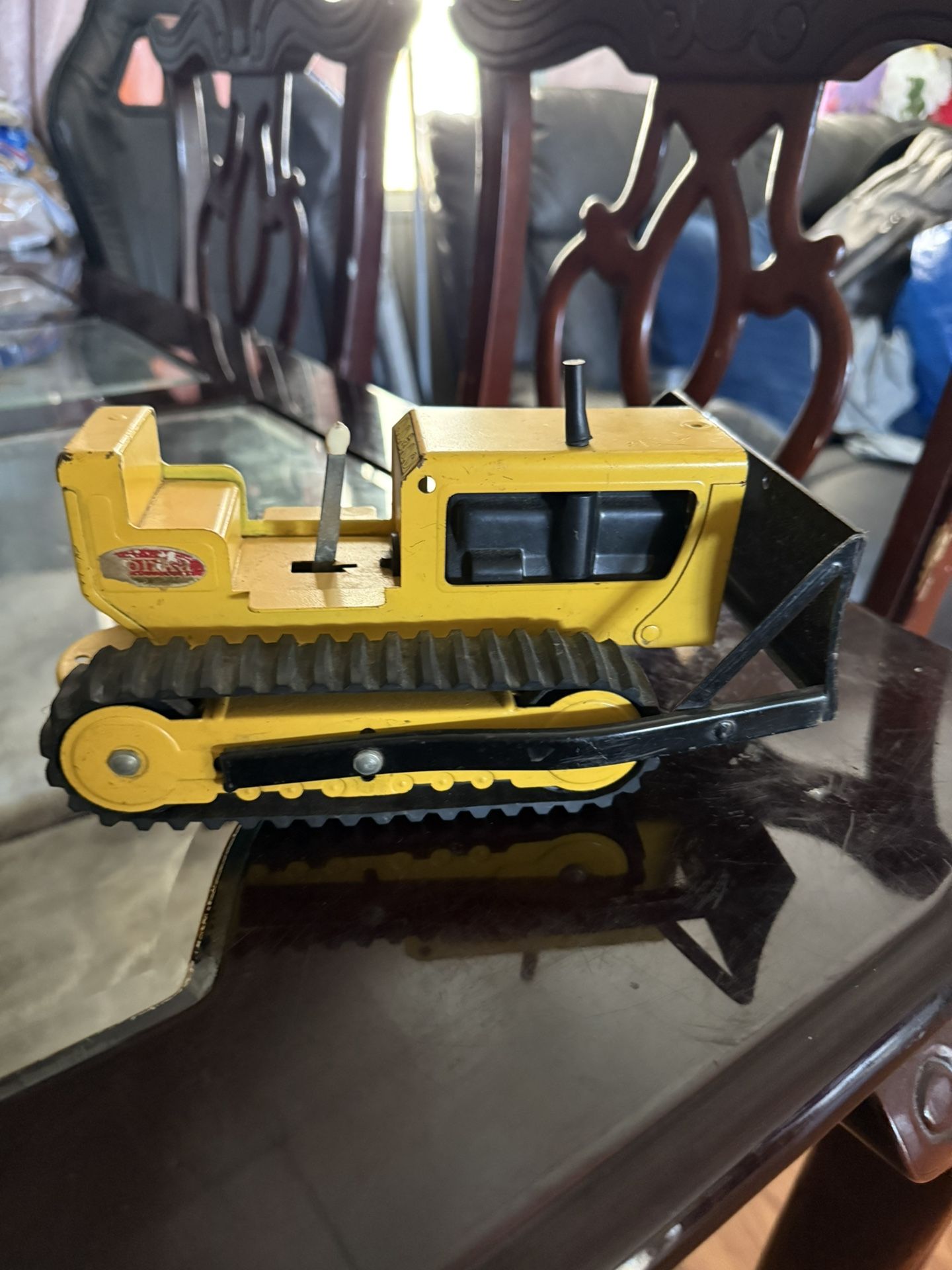 Vintage Tonka Mini Yellow Bulldozer Earthmover 1960s