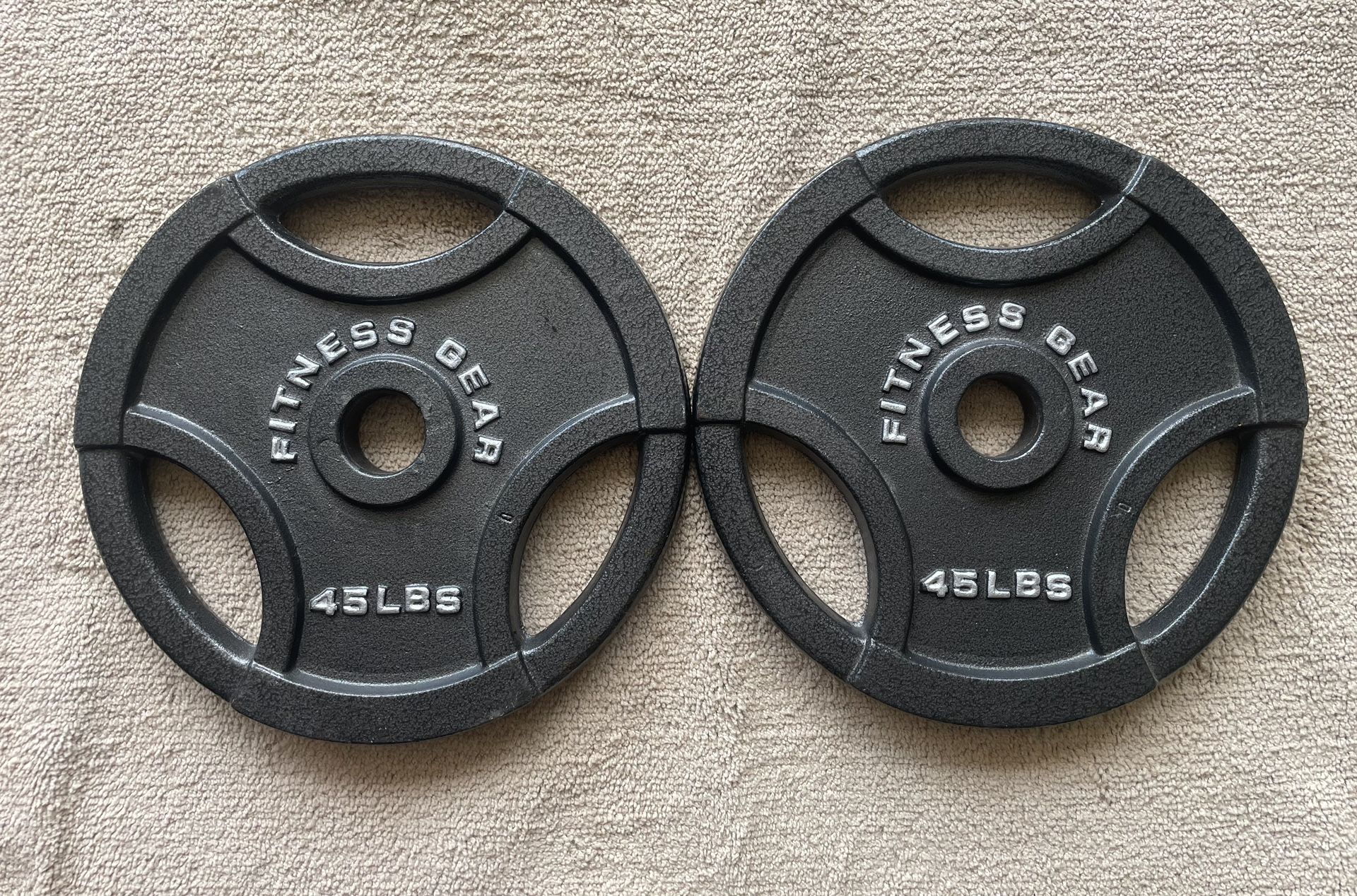 Pair of 45 Lbs Olympic Weight Plates (2 In)