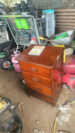 A little dresser 40 bucks to four drawer to put whatever you want and it's in good shape