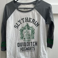 Harry Potter Kids S Quidditch (baseball) Shirt-Slytherin