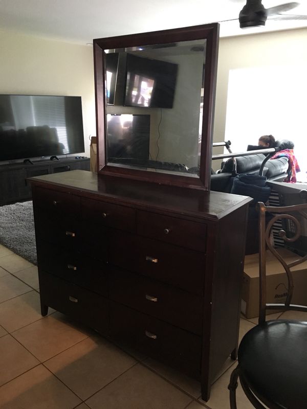 Nice Little 9 Drawer Dresser With Attached Mirror Has Some Scuffs Nice Little 9 Drawer Dresser With Attached Mirror Has Some Scuffs But Over All Good Shape A Couple Years Old 75 00 Firm For In Tampa Fl Offerup