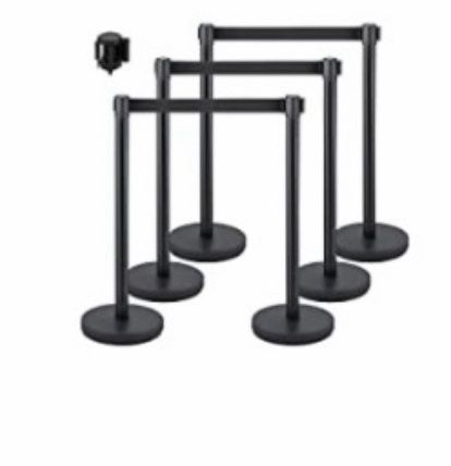 VEVOR Crowd Control Stanchion, Set of 6 Pieces Stanchion