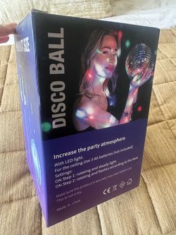 Disco Ball with Motor and 6" Mirror Ball, 10RPM Discoball Spinner and Light