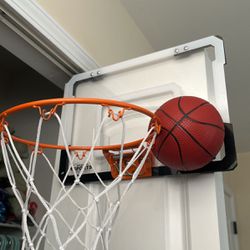 mini basketball hoop w ball (metal rim/collapsible)