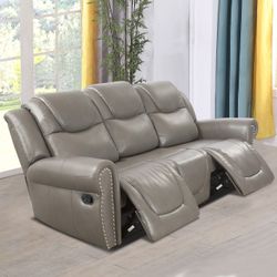 SOFA Set Recliners With Cup Holder. Gray