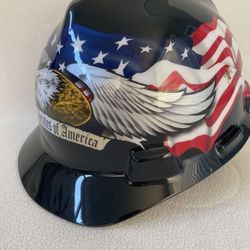 Freedom Series V-Gard Helmets, Fas-Trac Ratchet, American Flag & Eagle- 