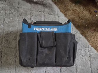 Hercules hand held tool bag with 16 side pouches