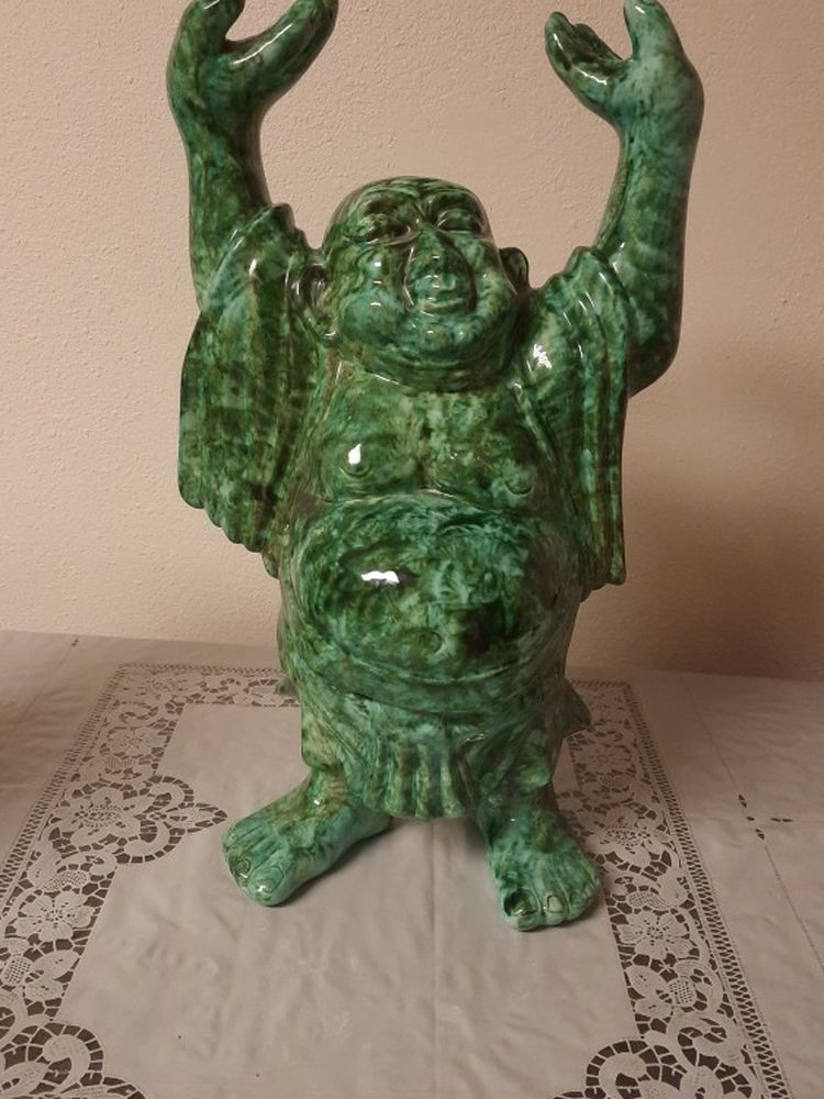 Buddha. Standing. Jade Color