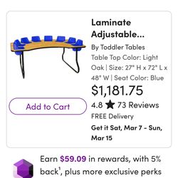 Toddler table 8 seat laminate