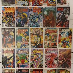 Huge 50 All Marvel Comic Book Mixed Lot Of X-men Avengers Spider-man Plus More