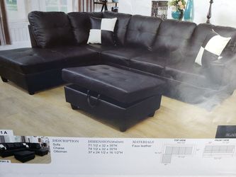 Sectional color negro- mesa gratis