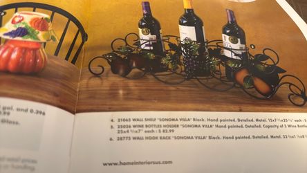 Home interiors wine bottles holder
