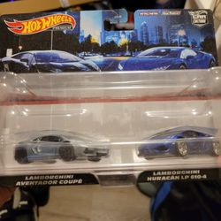 Hot Wheels Premium 2 Packs Lamborghini Aventador Coupe/ Lamborghini Huracan LP 610-4