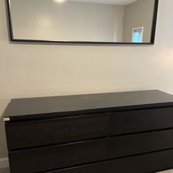 IKEA 1 Dressers and 1 Mirror