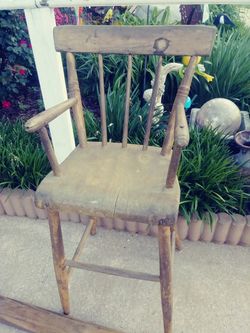 Antique baby high chair