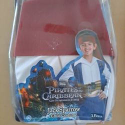 JACK SPARROW DISNEY SIZE 4-6 COSTUME New 