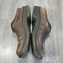 Birkenstock Footprints Ashby Brown Leather Clog Mule Slip On  display picture 2