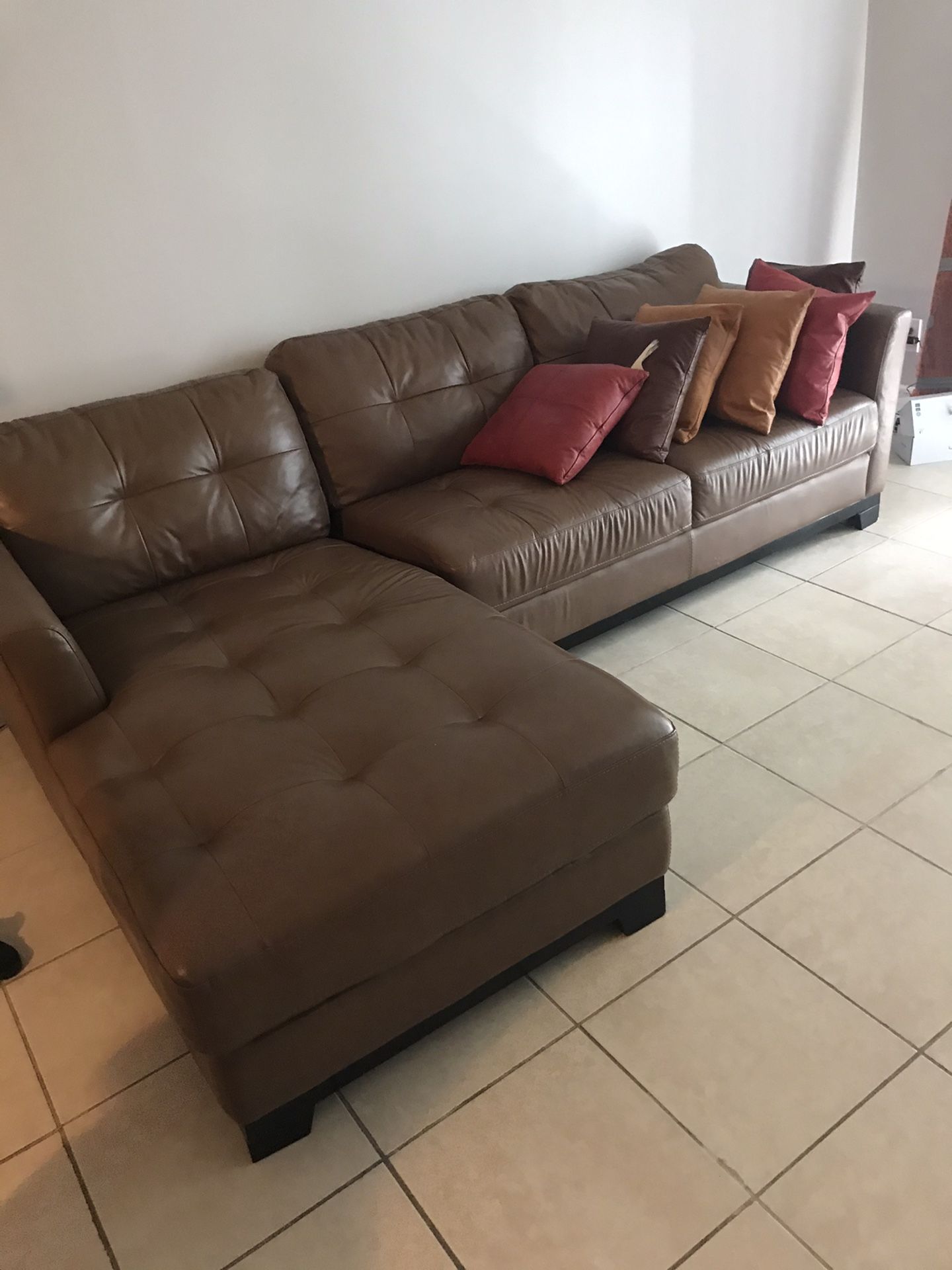 Brown sectional