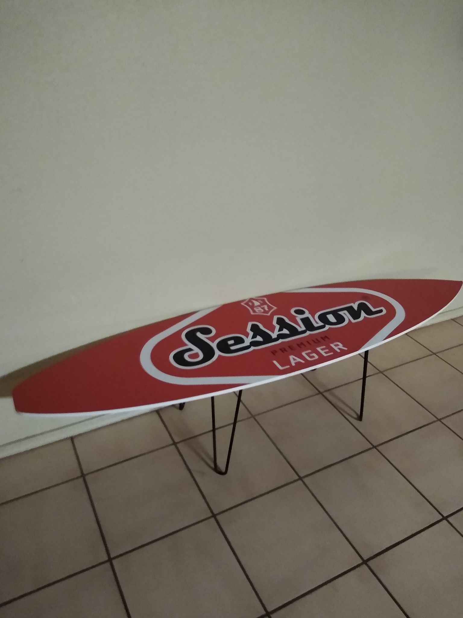Sessions Surfboard Coffee Table.