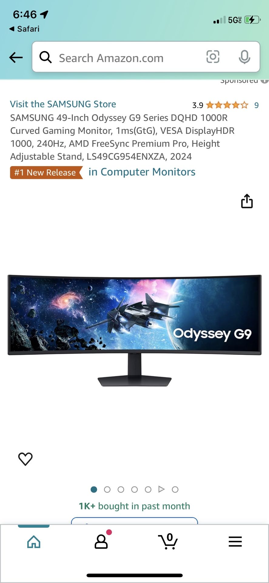 SAMSUNG 49-Inch Odyssey G9  