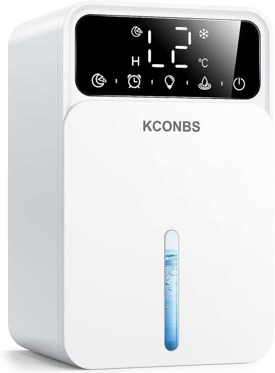 Dehumidifier, Dehumidifiers for Home, 60 OZ Water Tank, 500 sq.ft Dehumidifier for Bathroom, Bedroom, Basement with Auto Shut Off, Timer, 7 Colors LED