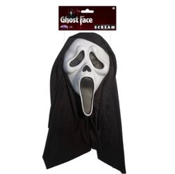 Ghost Face Scream Halloween Mask with Hood