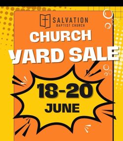 Huge church yard sale.