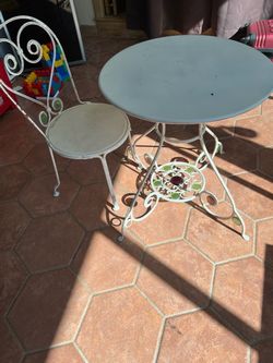 Awesome Jeweled Antique Table.