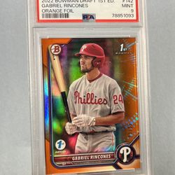 Gabriel Rincones Jr 2022 Bowman Draft 1st Edition Orange Foil /25 PSA 10