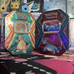 Pokemon TCG: Dragon Tin (2019) Set (2) Dragonite Salamance 
