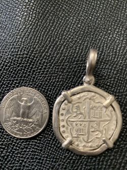 Atocha silver coin pendant