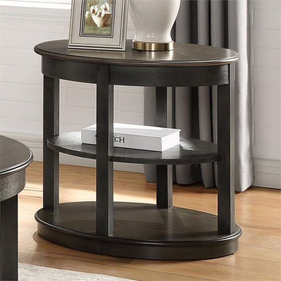 Oval-Shaped End Table