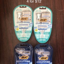 Bic Razors 4 For $12 Or $4 Each