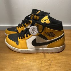 Air Jordan 1 Mid Yellow Black White
