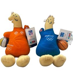 Vtg 2004 Athens Olympic Games Plush Set With Sound New