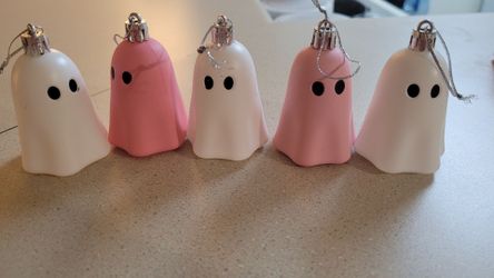 Ghost Christmas Ornaments Set of 5