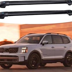 New in the box universal 2PCS Cross Bar Roof Rail Rack Lockable （Black） (B105)