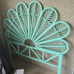 Ratan Pedal Headboard (Mint Green)