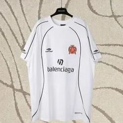 Balenciaga Men's Short Sleeve White