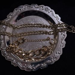 Gold Chainlink Accessory Bracelet & Necklace