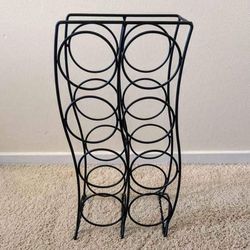 Curve 8 bottle compact tabletop metal wire wine rack holder stand