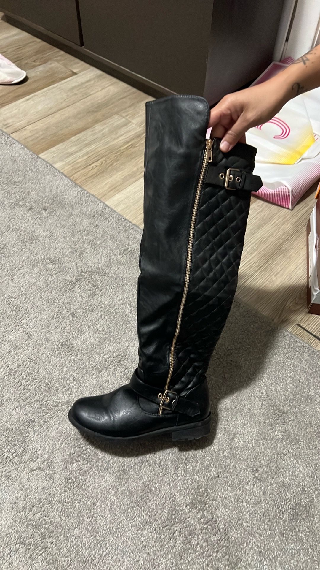 Women’s black over the knee high boots size 8