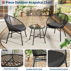Brand new patio chair set with table for $90