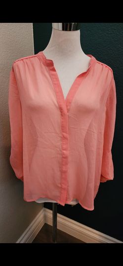 Coral shear blouse in size M