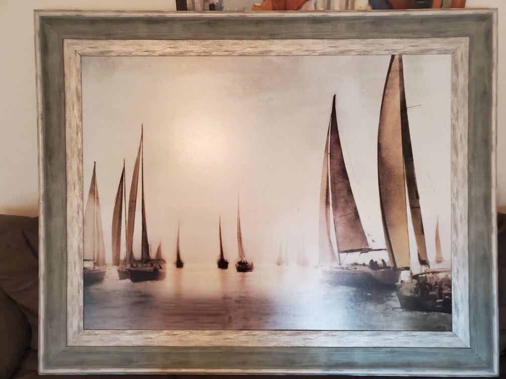 Golden Sails framed print.