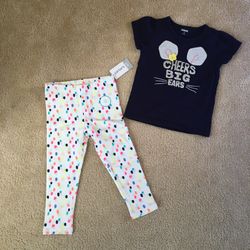 New girls top & leggings bundle size 4T