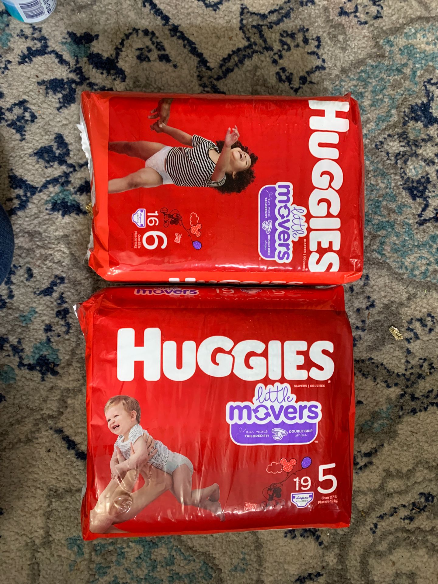 4 packs of Huggies